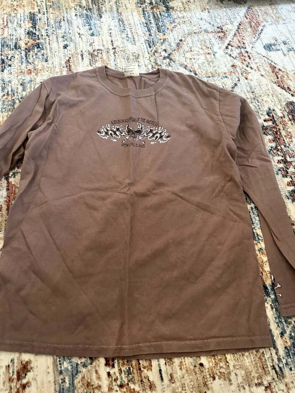 Lady Comfort Long Sleeve Brown Shirt Size M